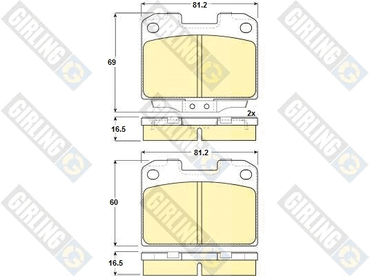 Brake Pad Set, disc brake (6131049)