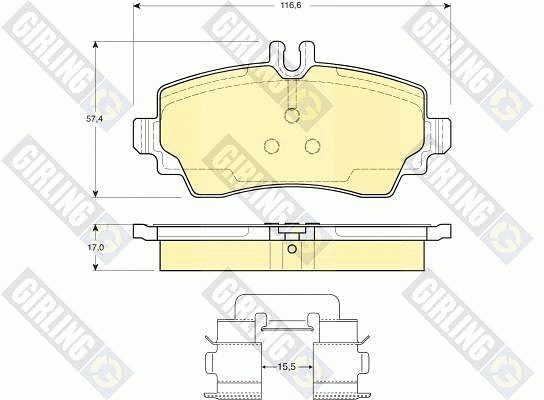 Brake Pad Set, disc brake (6112921)