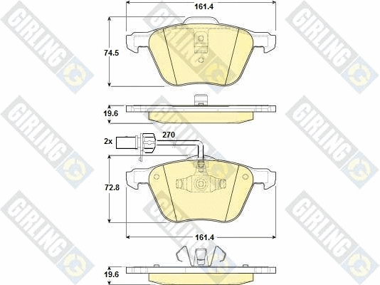 Brake Pad Set, disc brake (6114602)