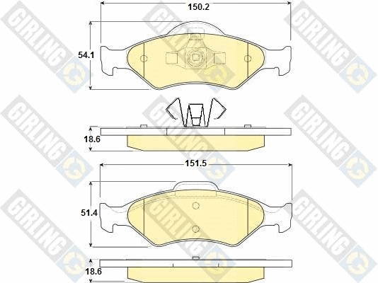 Brake Pad Set, disc brake (6114182)