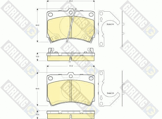 Brake Pad Set, disc brake (6132529)