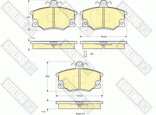 Brake Pad Set, disc brake (6112231)