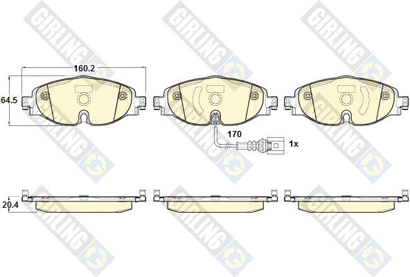Brake Pad Set, disc brake (6119561)