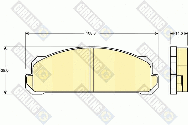 Brake Pad Set, disc brake (6101233)