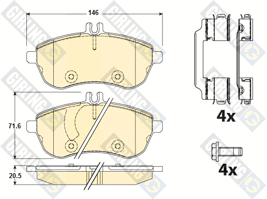 Brake Pad Set, disc brake (6120561)