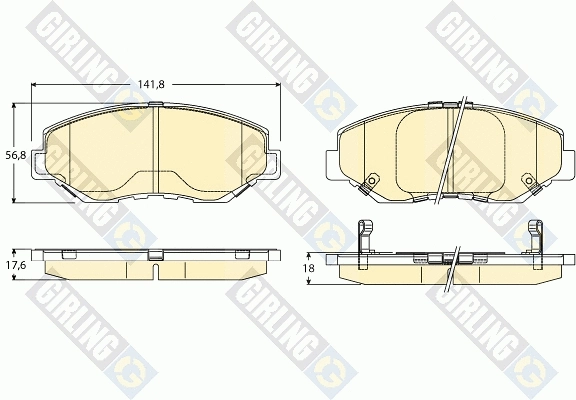 Brake Pad Set, disc brake (6136276)