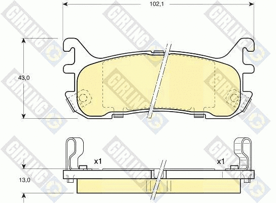 Brake Pad Set, disc brake (6131299)