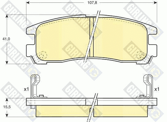 Brake Pad Set, disc brake (6110239)