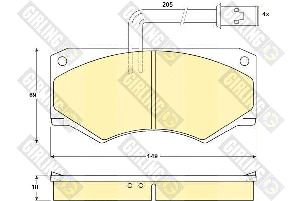 Brake Pad Set, disc brake (6103909)