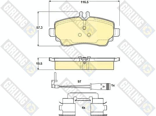 Brake Pad Set, disc brake (6114801)