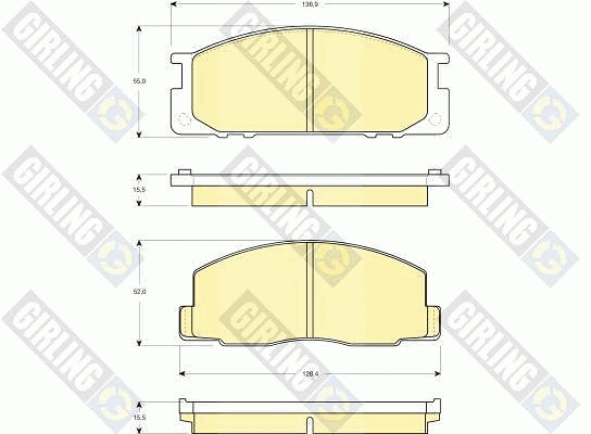 Brake Pad Set, disc brake (6131309)