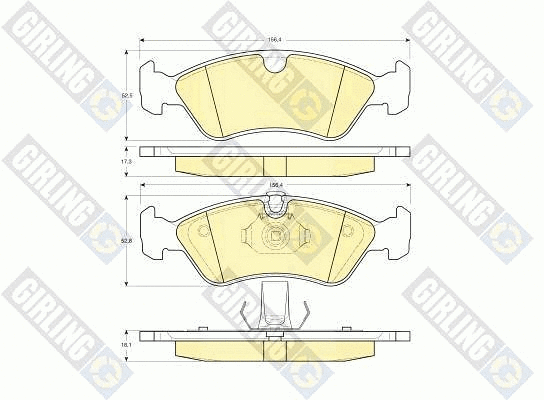 Brake Pad Set, disc brake (6113002)