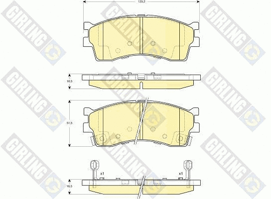 Brake Pad Set, disc brake (6132859)