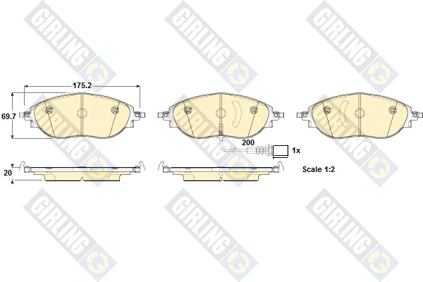 Brake Pad Set, disc brake (6119184)