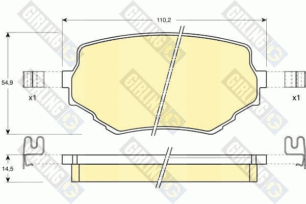 Brake Pad Set, disc brake (6131329)