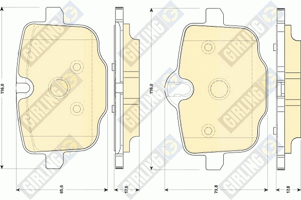 Brake Pad Set, disc brake (6118691)