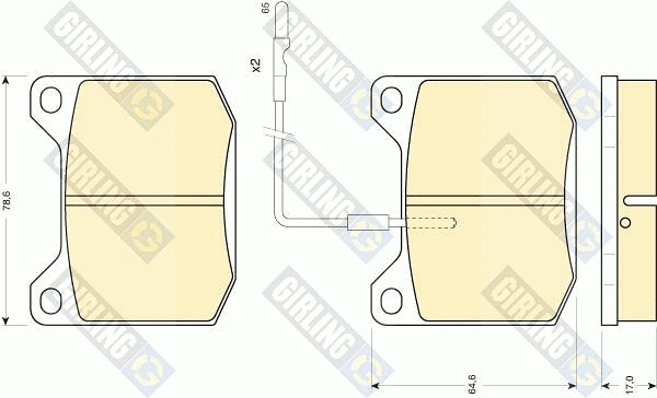 Brake Pad Set, disc brake (6101511)