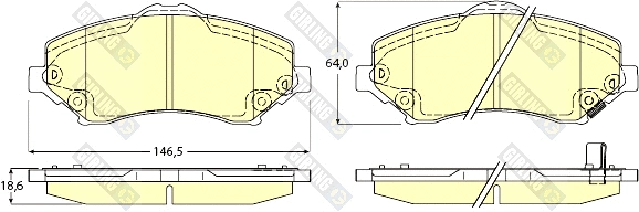 Brake Pad Set, disc brake (6146059)
