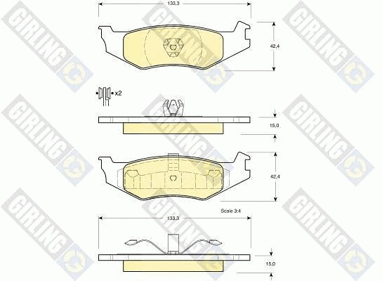 Brake Pad Set, disc brake (6140125)