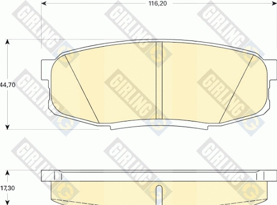 Brake Pad Set, disc brake (6134919)