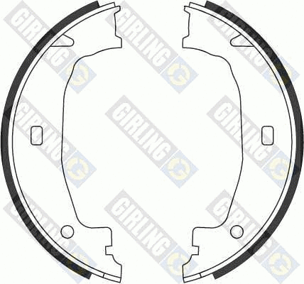 Brake Shoe Set, parking brake (5184322)
