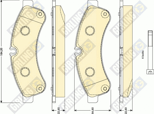 Brake Pad Set, disc brake (6117809)