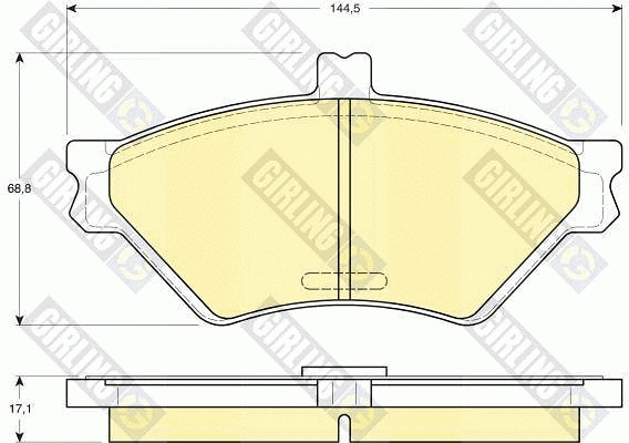 Brake Pad Set, disc brake (6112683)