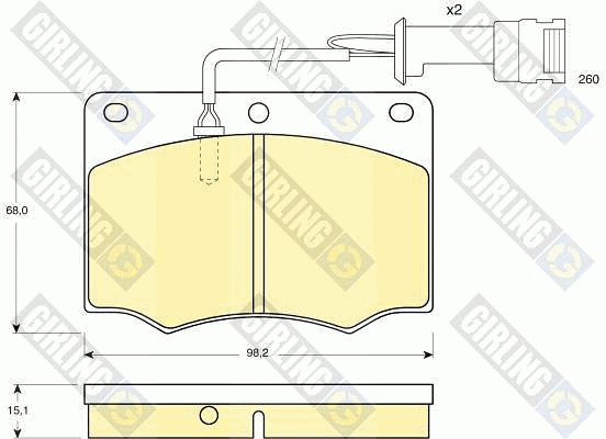 Brake Pad Set, disc brake (6106911)