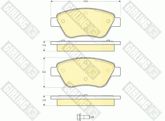 Brake Pad Set, disc brake (6115794)