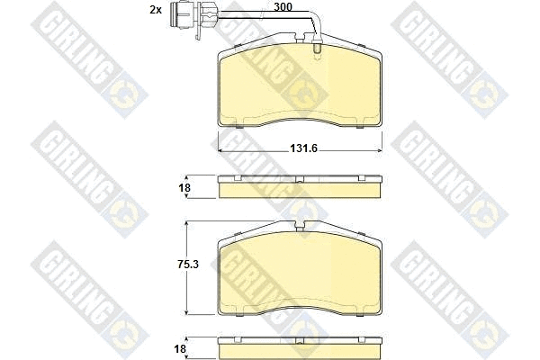 Brake Pad Set, disc brake (6115069)