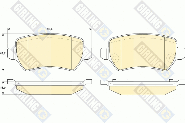 Brake Pad Set, disc brake (6118311)