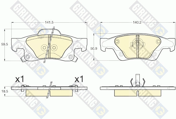 Brake Pad Set, disc brake (6144482)