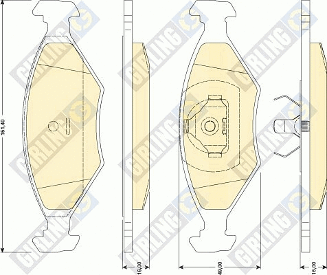 Brake Pad Set, disc brake (6117762)