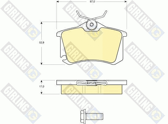Brake Pad Set, disc brake (6115781)