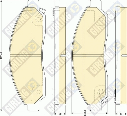 Brake Pad Set, disc brake (6134669)
