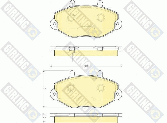 Brake Pad Set, disc brake (6115734)