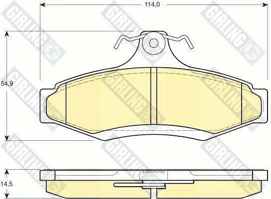 Brake Pad Set, disc brake (6131721)