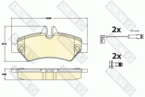 Brake Pad Set, disc brake (6120764)