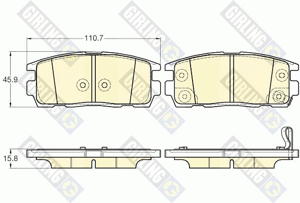 Brake Pad Set, disc brake (6135665)