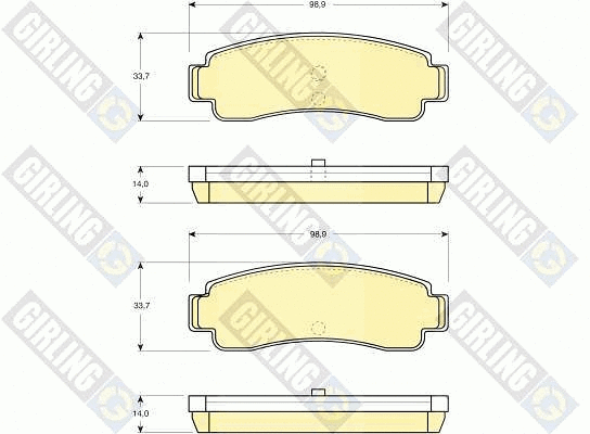 Brake Pad Set, disc brake (6109829)