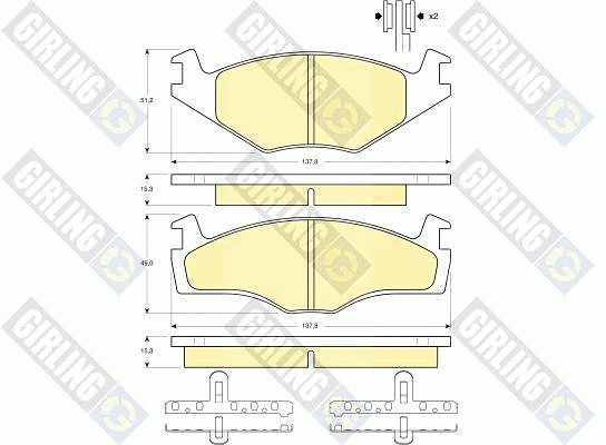 Brake Pad Set, disc brake (6104595)