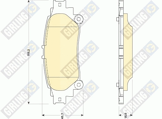 Brake Pad Set, disc brake (6134979)