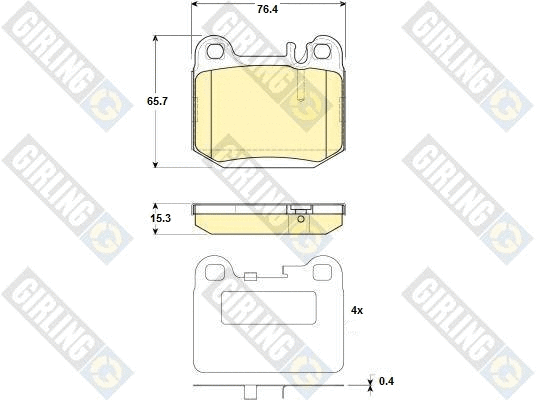 Brake Pad Set, disc brake (6114572)