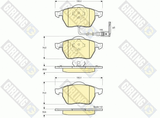 Brake Pad Set, disc brake (6114032)