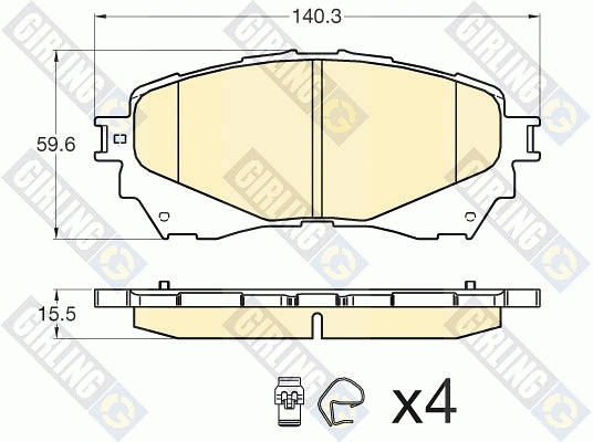 Brake Pad Set, disc brake (6135806)