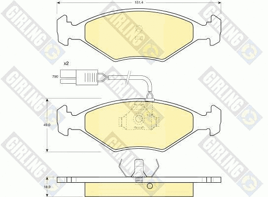 Brake Pad Set, disc brake (6109602)
