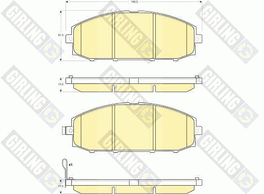 Brake Pad Set, disc brake (6133619)