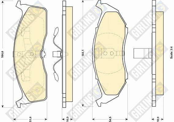 Brake Pad Set, disc brake (6140915)
