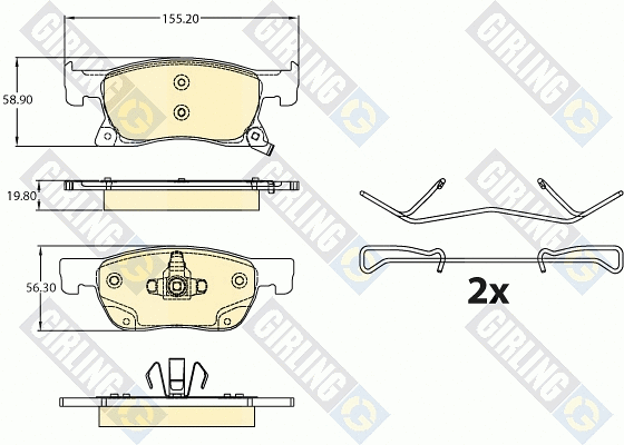 Brake Pad Set, disc brake (6121382)