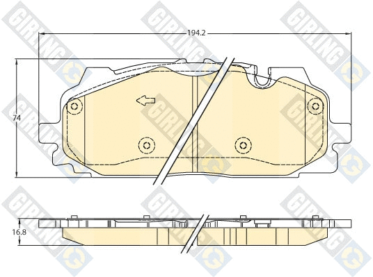 Brake Pad Set, disc brake (6121588)